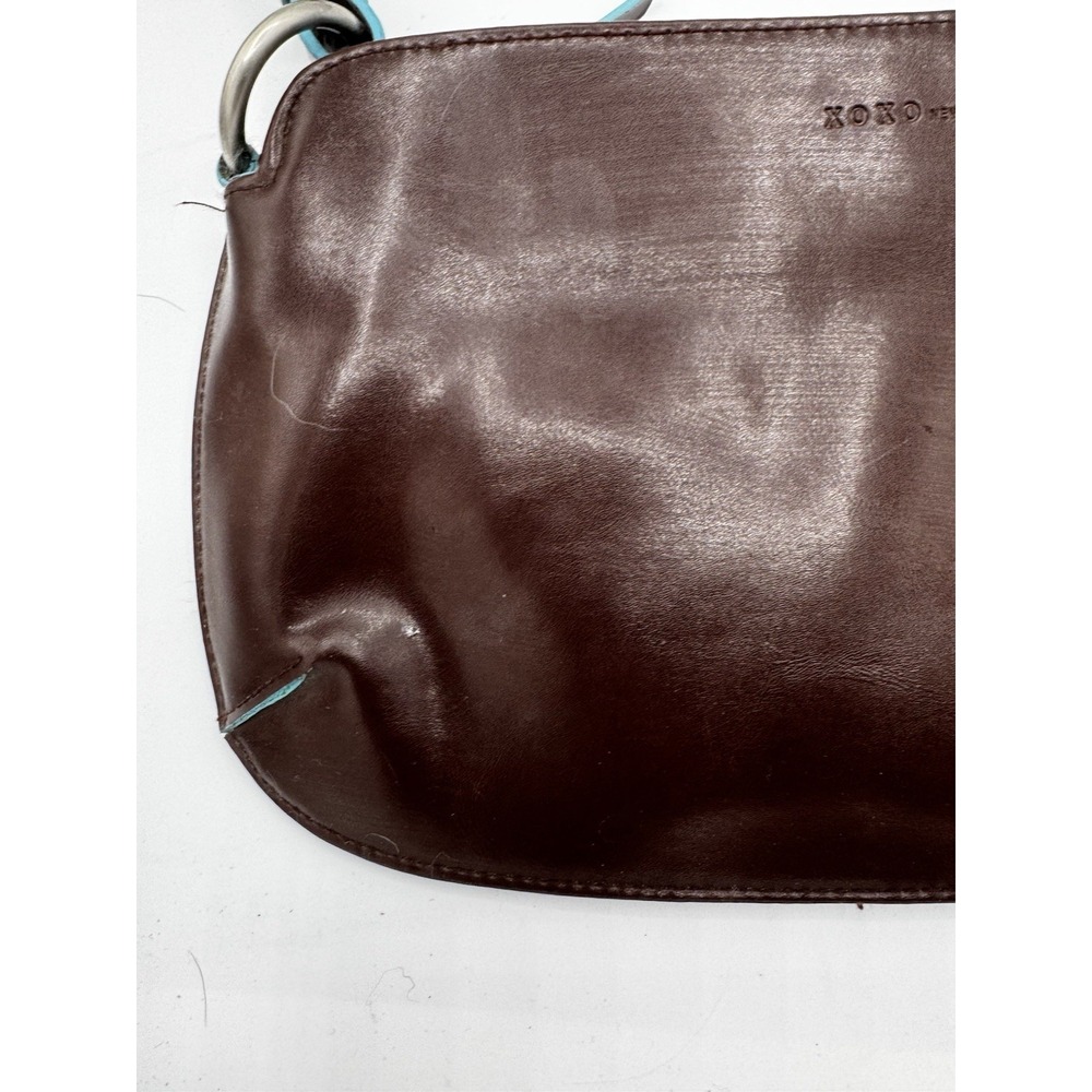 VTG XOXO Y2K Brown With Turquoise Shoulder Bag EUC PT3 - Picture 2 of 7